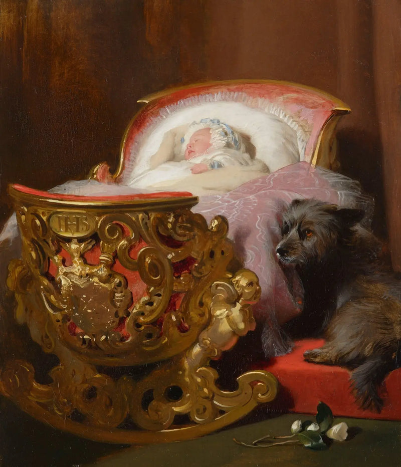 A princesa Alice adormecida - Edwin Henry Landseer