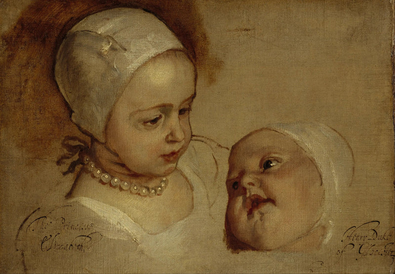 A princesa Elizabeth e a princesa Anne - Antoine van Dyck