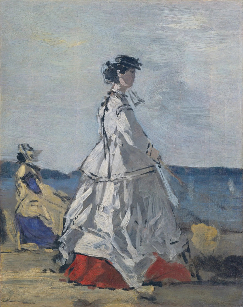 A princesa Pauline de Metternich na praia - Eugène Boudin