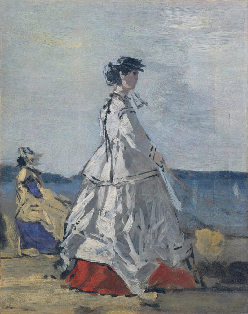 A princesa Pauline de Metternich na praia - Eugène Boudin