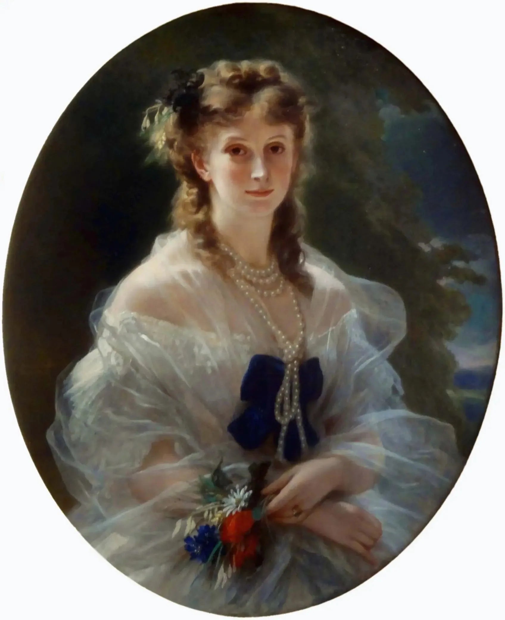 La Princesse Sophie Troubetskoï, duchesse de Morny - Franz Xaver Winterhalter image 1 copie peinte à la main à l’huile