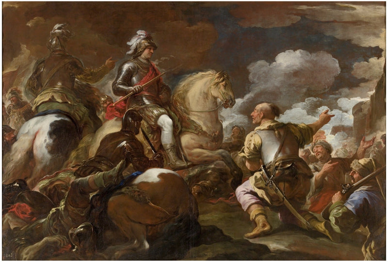 A tomada de uma fortaleza - Luca Giordano