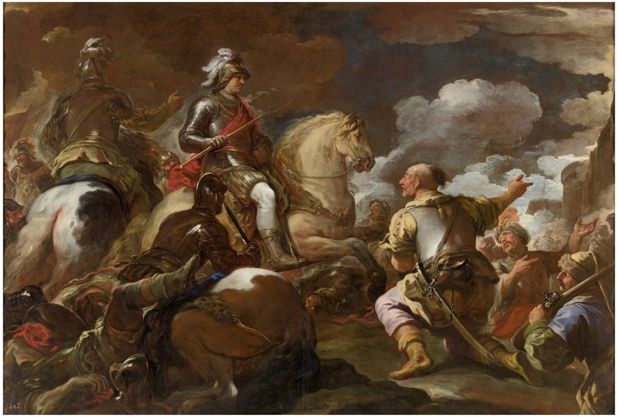 A tomada de uma fortaleza - Luca Giordano