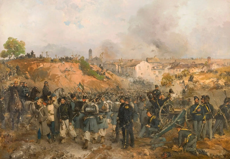 A tomada de Palestro em 30 de maio de 1859 - Gerolamo Induno