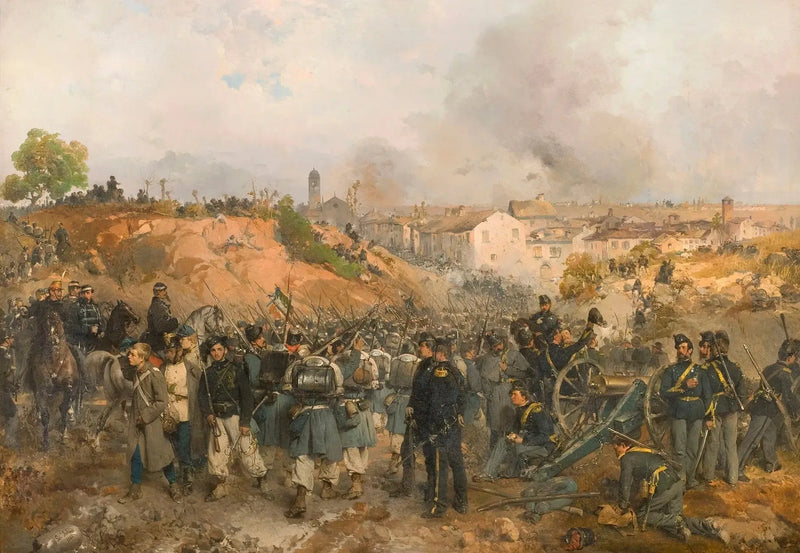A tomada de Palestro em 30 de maio de 1859 - Gerolamo Induno