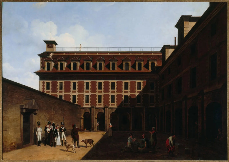 A prisão de Madelonnettes, rua das Fontaines - Louis-Léopold Boilly