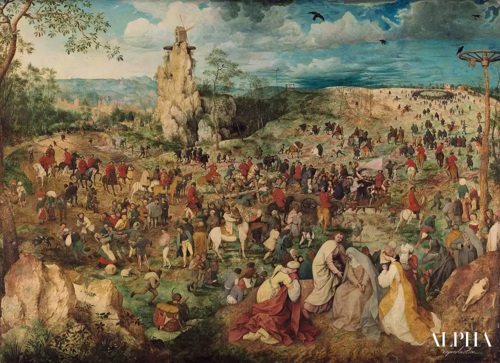 La procession au Calvaire - Pieter Brueghel l'Ancien - Reproductions de tableaux et peintures haut de gamme