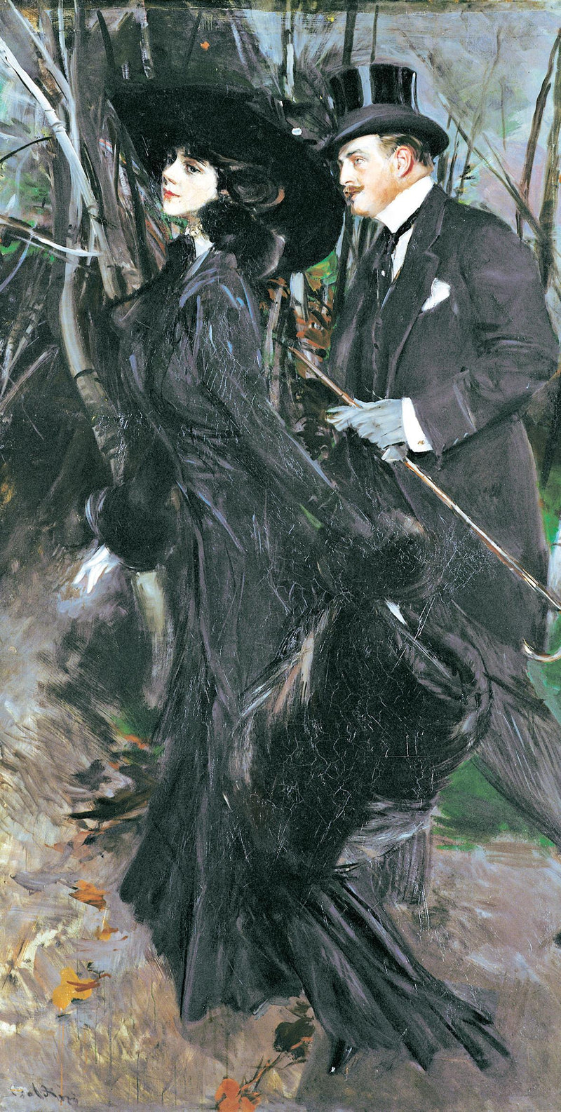 A Passeio na Floresta - Giovanni Boldini