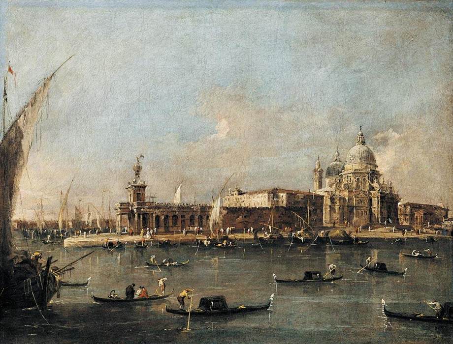 La Punta di Dogana - Francesco Guardi image 1 copie de tableau peinte à la main
