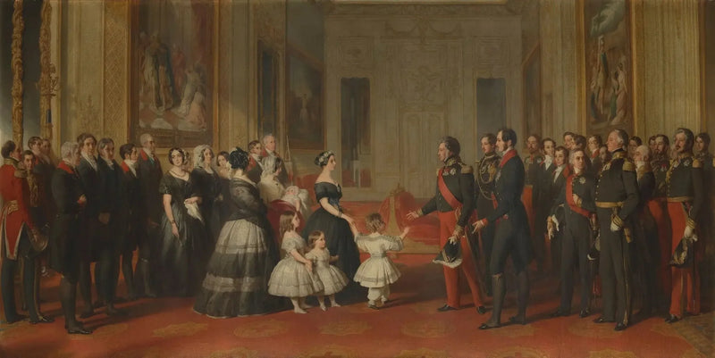 A recepção de Luís Filipe, rei dos franceses, no Castelo de Windsor, em 8 de outubro de 1844 - Franz Xaver Winterhalter
