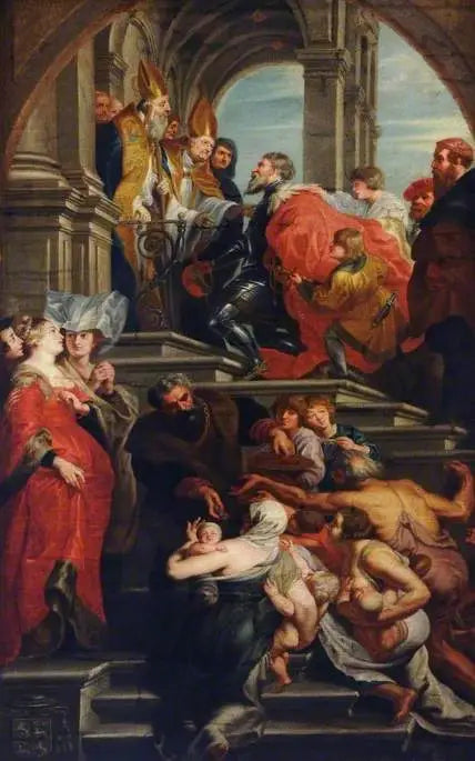 A recepção de São Bavo, o santo padroeiro de Gante - Peter Paul Rubens