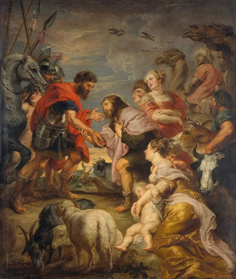 A Reconciliação de Esaú e Jacó - Peter Paul Rubens