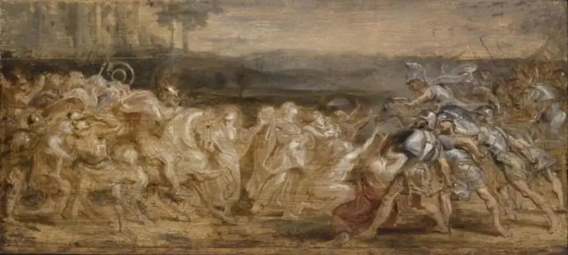 A reconciliação dos romanos e dos sabinos - Peter Paul Rubens
