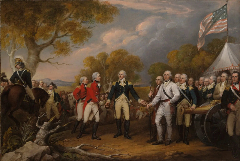 A rendição do general Burgoyne em Saratoga, 16 de outubro de 1777 - John Trumbull