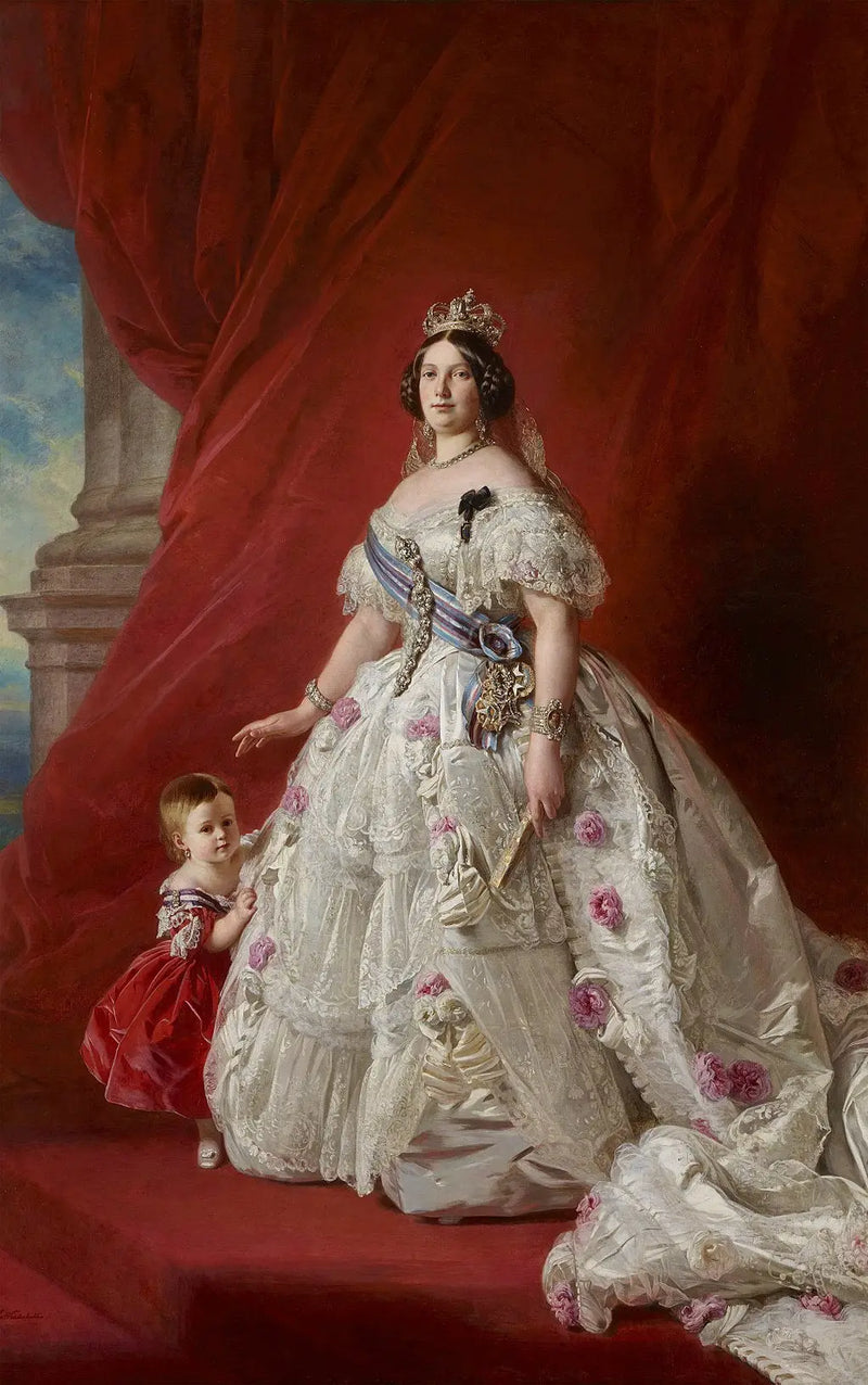 A rainha Isabel II com a princesa das Astúrias - Franz Xaver Winterhalter
