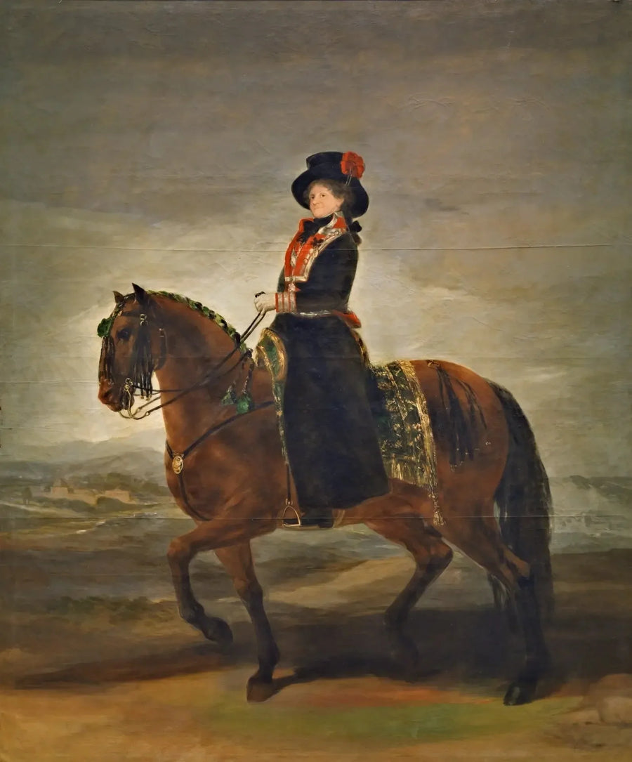 A rainha María Luisa a cavalo - Francisco de Goya