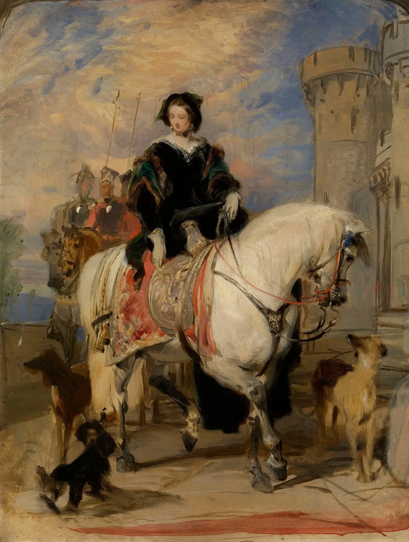 Rainha Victoria (1819-1901) a cavalo - Edwin Henry Landseer