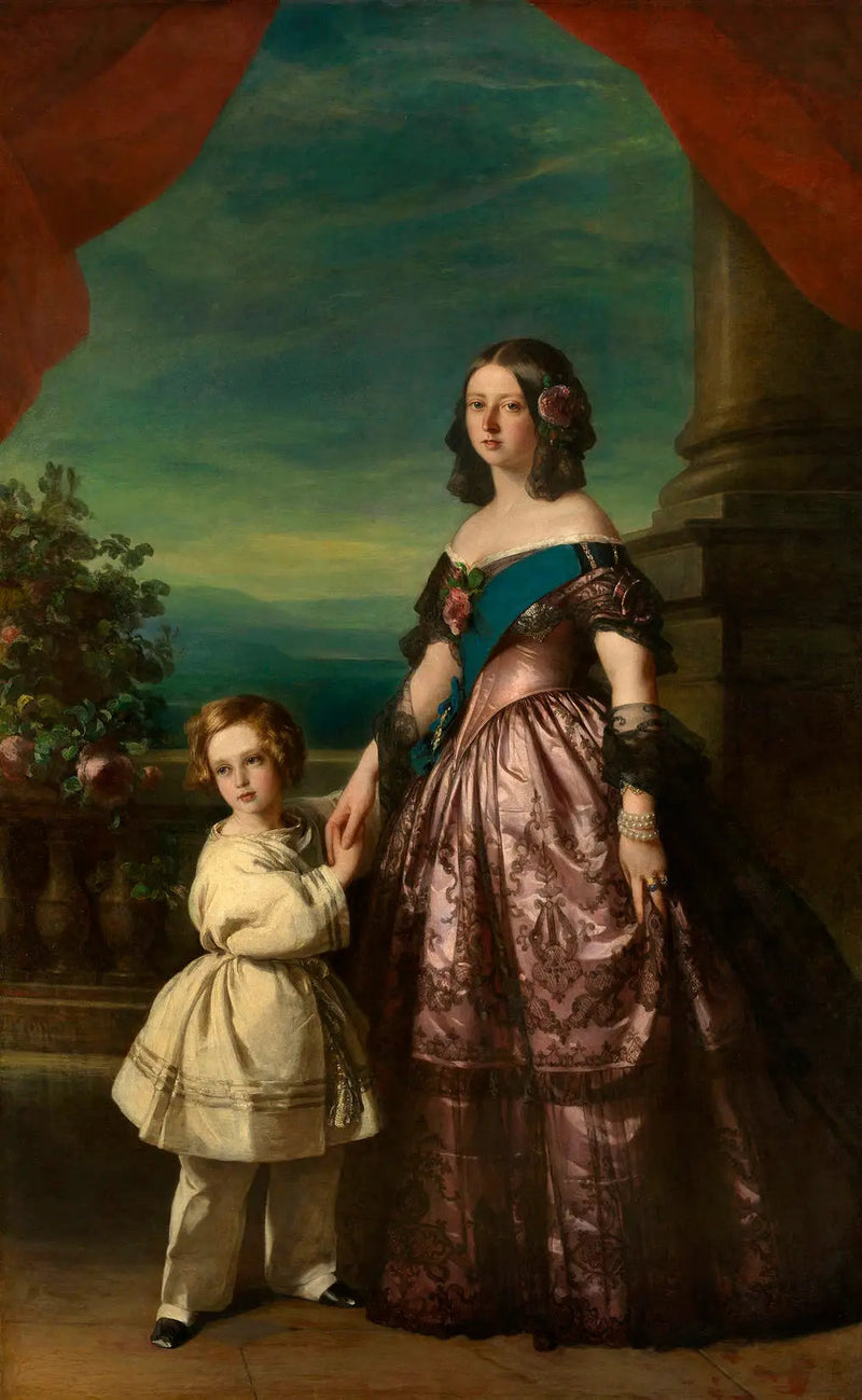A rainha Vitória com o príncipe de Gales - Franz Xaver Winterhalter