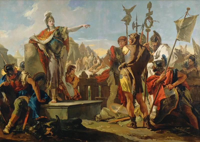 A rainha Zenóbia discursando para seus soldados - Giovanni Battista Tiepolo