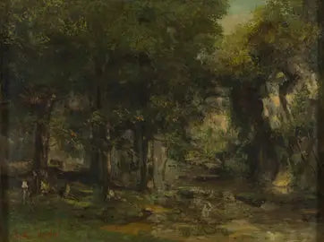 A entrega dos veados no riacho de Plaisir-Fontaine - Gustave Courbet