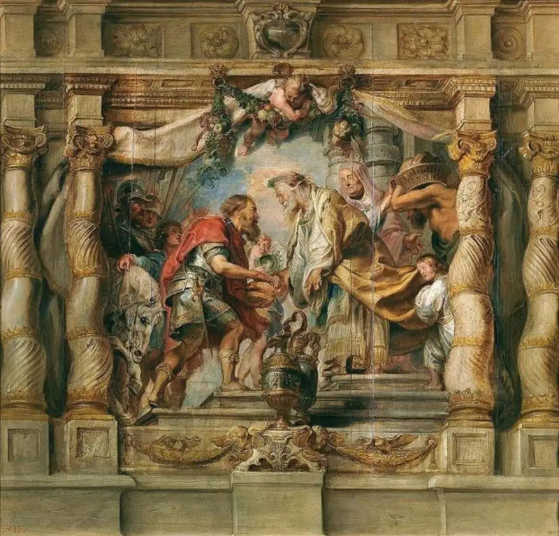 O encontro de Abraão e Melquisedeque - Peter Paul Rubens