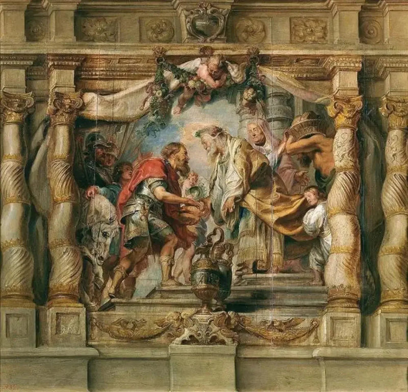 O encontro de Abraão e Melquisedeque - Peter Paul Rubens