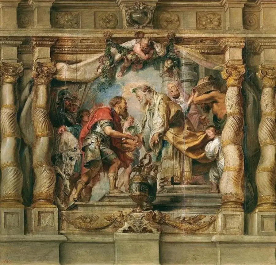 O encontro de Abraão e Melquisedeque - Peter Paul Rubens