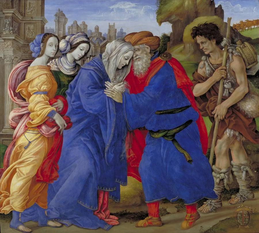 O Encontro de Anne e Joaquim na Porta Dourada - Filippino Lippi