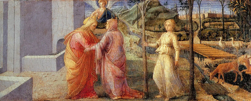O Encontro de Ana e Joaquim na Porta Dourada - Fra Filippo Lippi