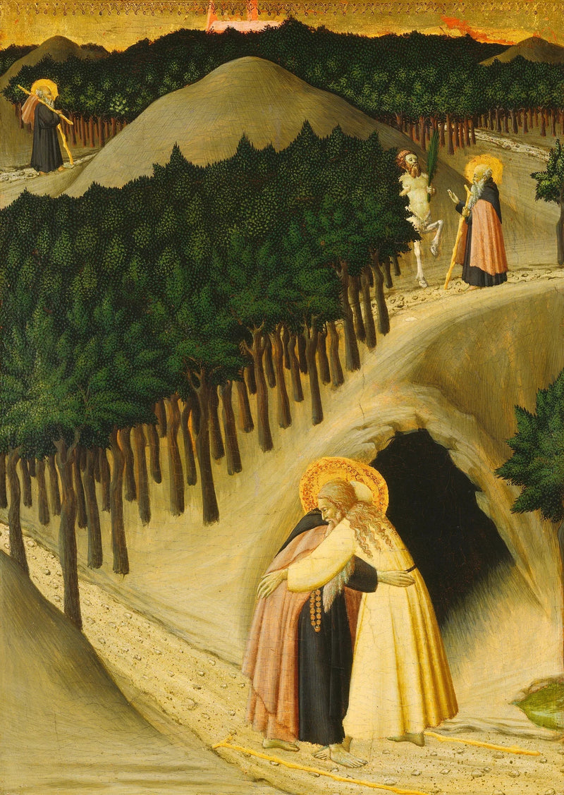O encontro de Santo Antônio e de Santo Paulo - Mestre da Osservanza