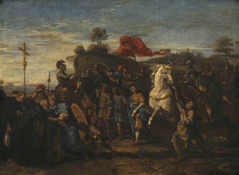 O encontro de São Nil e do imperador Otão III - Domenichino
