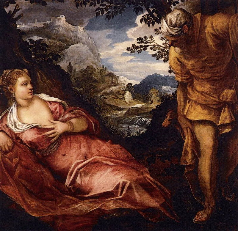 O encontro de Tamar e Judá - Jacopo Tintoretto