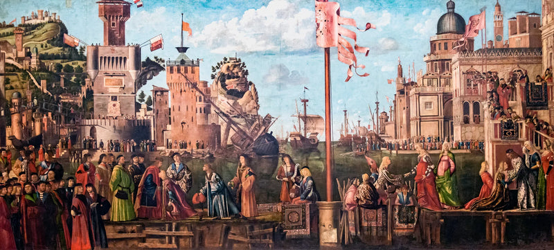 O Encontro dos Noivos e a Partida dos Peregrinos - Vittore Carpaccio