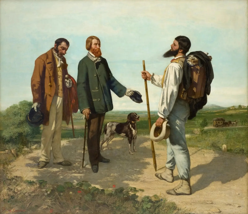 A Encontro, ou Bom dia Senhor Courbet - Gustave Courbet