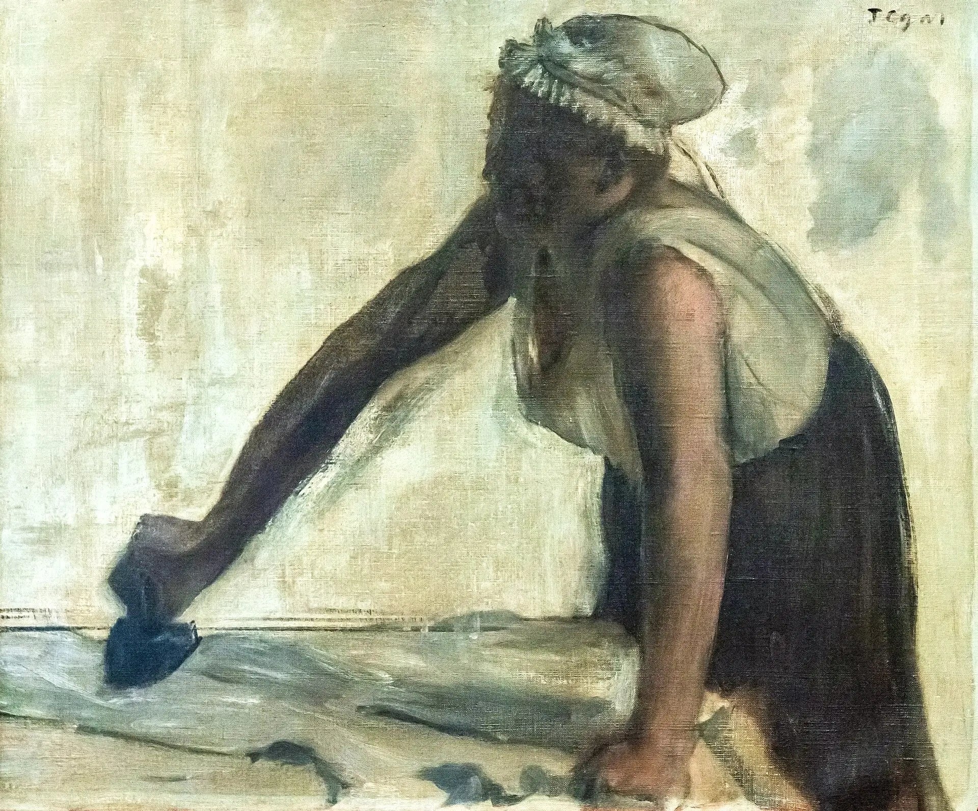La repasseuse à contre-jour - Edgar Degas - Alpha Reproduction