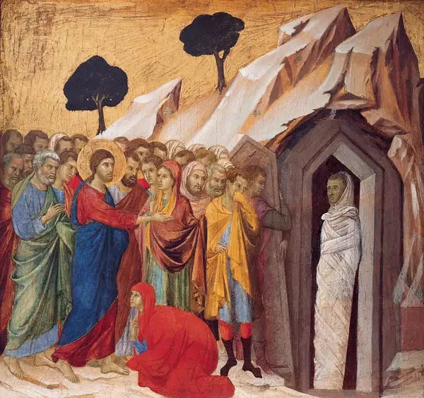 A Ressurreição de Lázaro - Duccio di Buoninsegna
