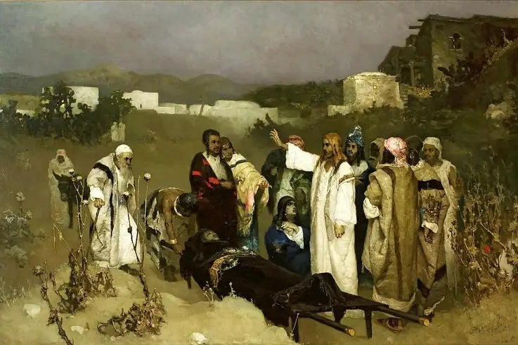 A ressurreição do filho da viúva de Naim. - Wilhelm Kotarbiński