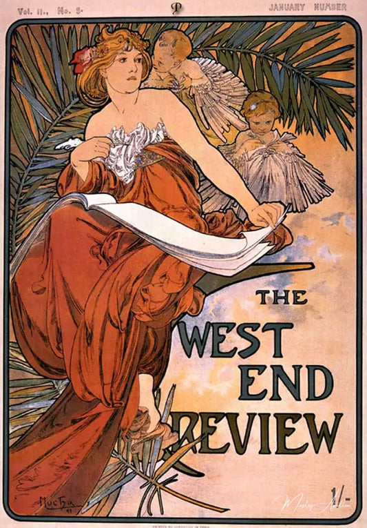 La revue du West End - Mucha - Reproductions de tableaux et peintures haut de gamme