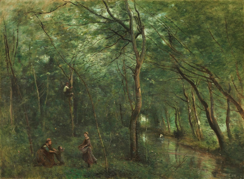 A Rive Verte - Jean-Baptiste Camille Corot
