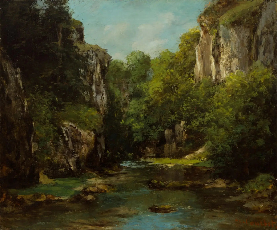 O rio dos poços negros - Gustave Courbet