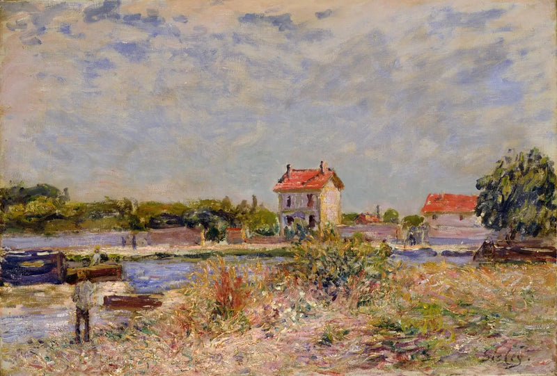 O rio Loing em Saint-Mammes - Alfred Sisley