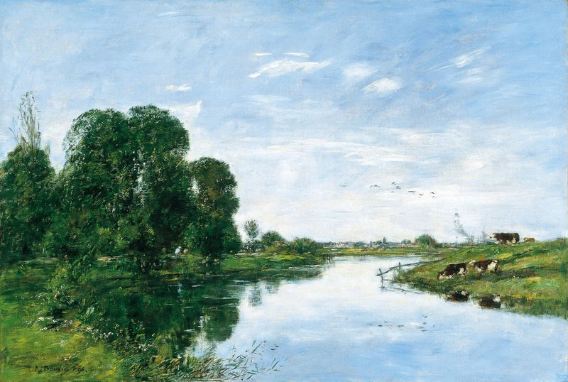 O rio Touques em Saint-Arnoult - Eugène Boudin