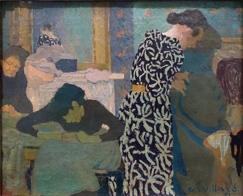 O vestido de padronagem floral - Édouard Vuillard