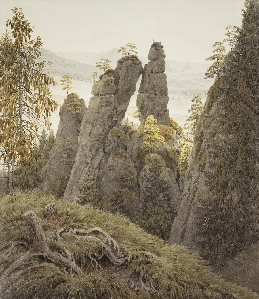 A rocha em Neurathen - Caspar David Friedrich