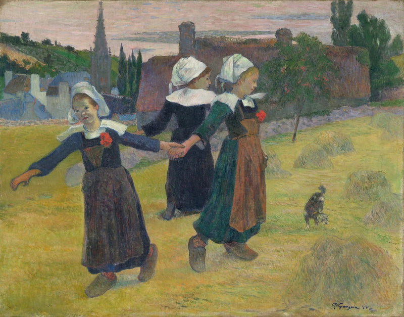A Ronda das Pequenas Bretonas - Paul Gauguin