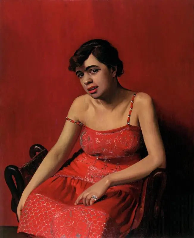 A Romena de vestido vermelho - Félix Vallotton