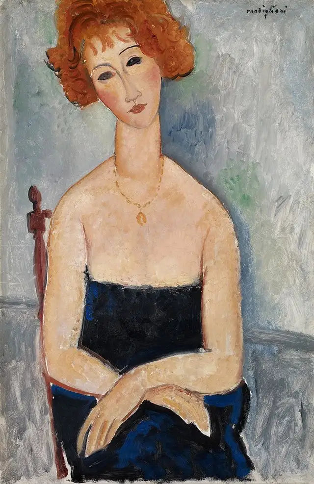 A Rousse com Pendente - Amedeo Modigliani
