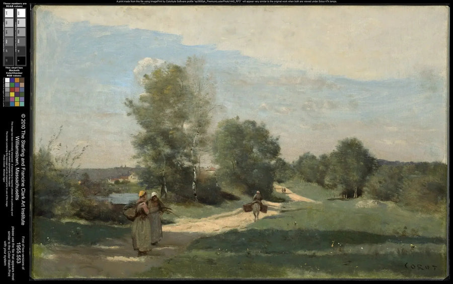 A estrada à beira da água - Jean-Baptiste Camille Corot
