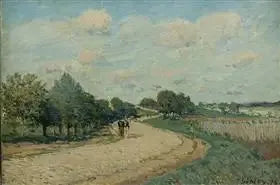 La Route de Mantes - Alfred Sisley image 1 reproduction artisanale de tableau