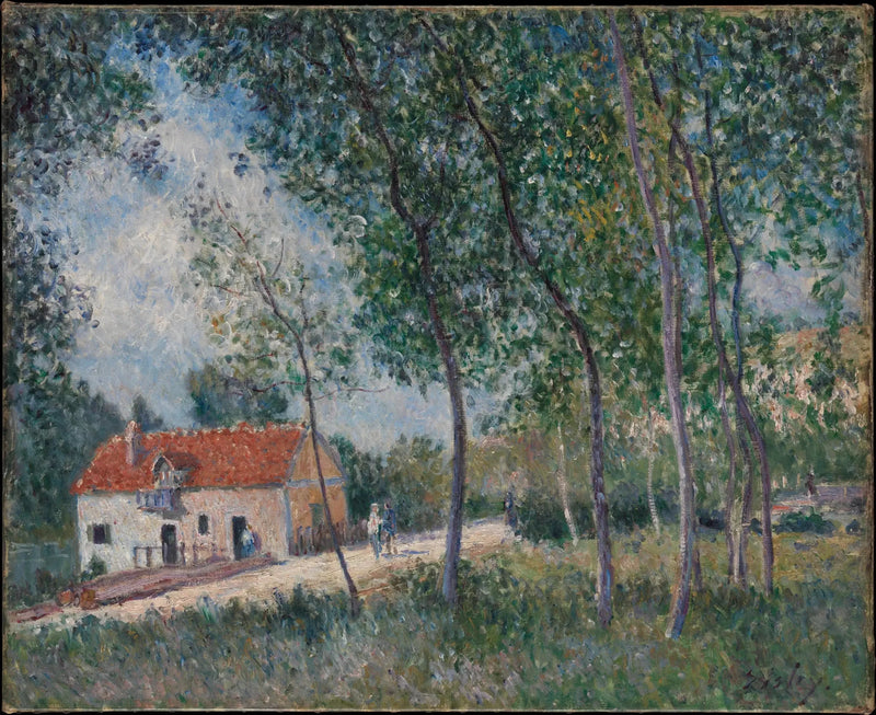 A estrada de Moret a Saint-Mammès - Alfred Sisley